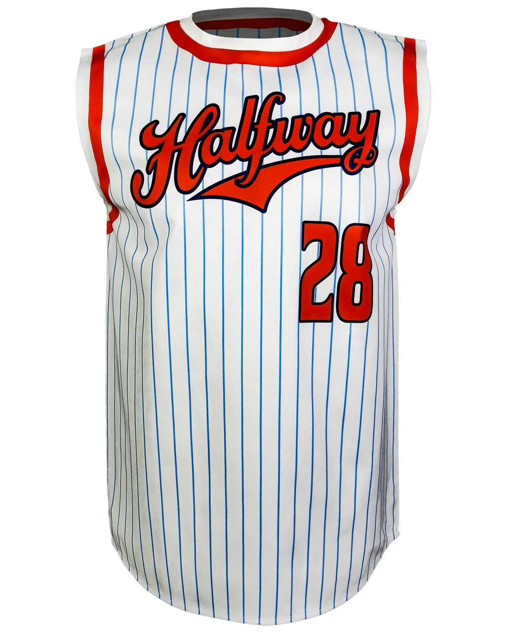 Sublimated Sleeveless Crew Neck Baseball Jersey