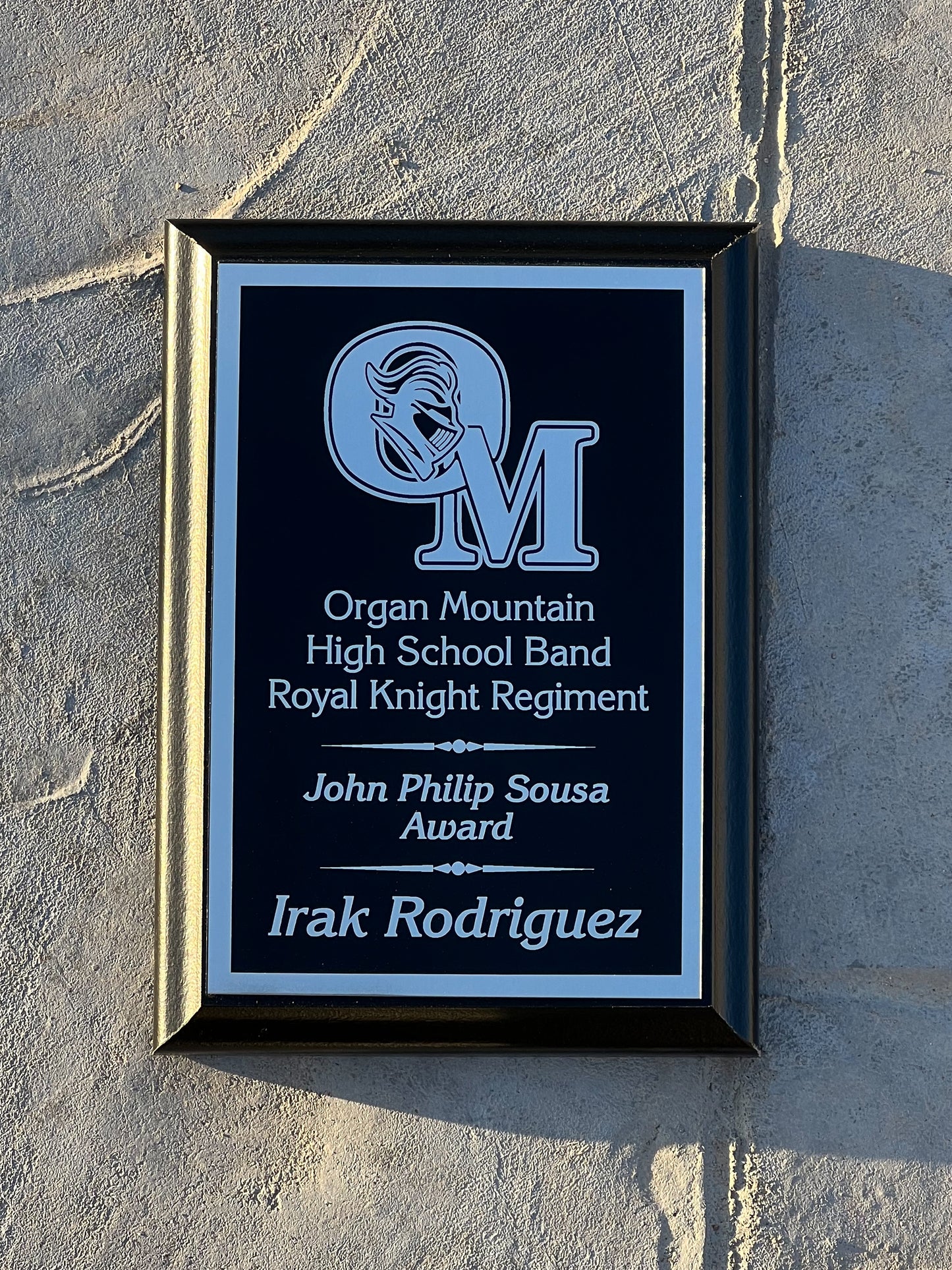Solid Black Finish Plaque