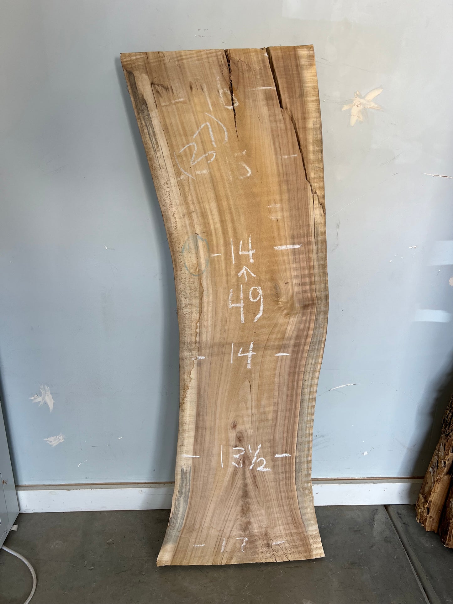 Live Edge Cottonwood Slab 49" (37)