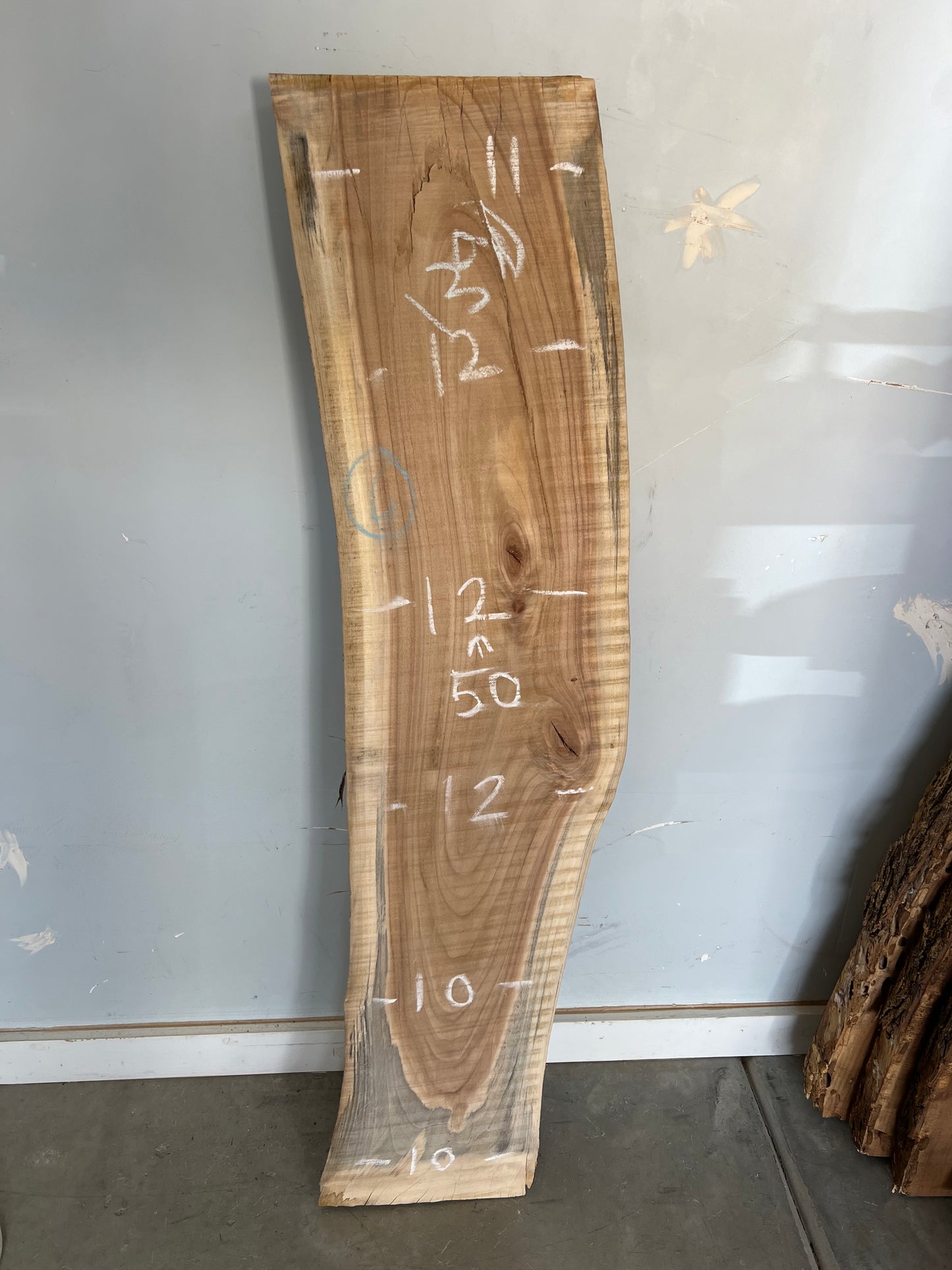 Live Edge Cottonwood Slab 50" (39)