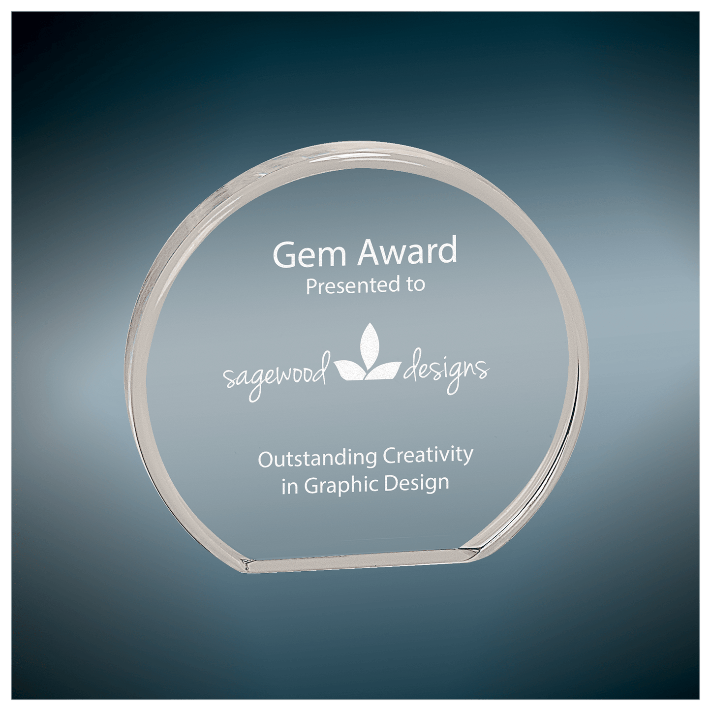 Self-Standing Clear Round Acrylic Award