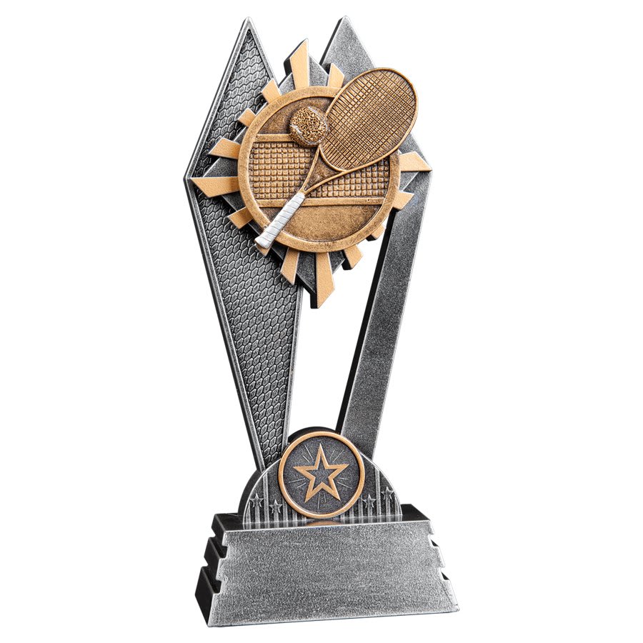 Tennis Sun Ray Resin Trophy