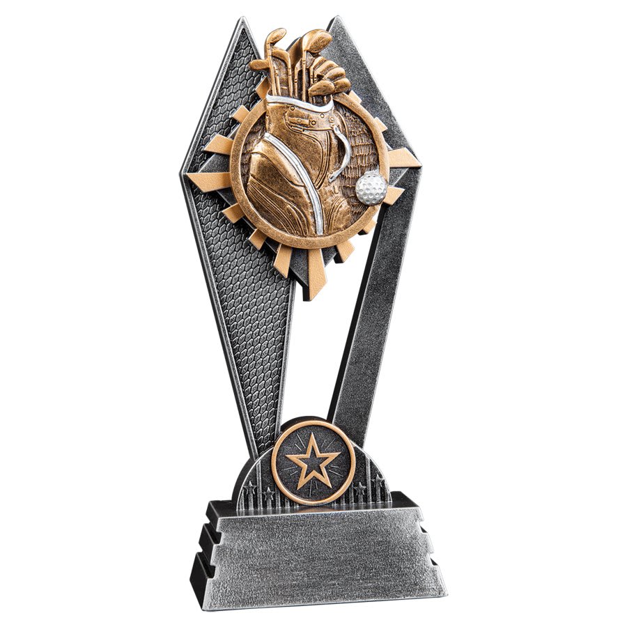 Golf Sun Ray Resin Trophy