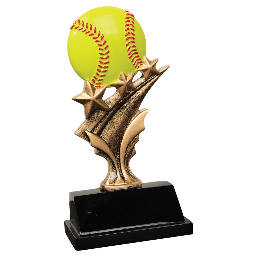 Baseball/Softball Tri Star Resin Trophy