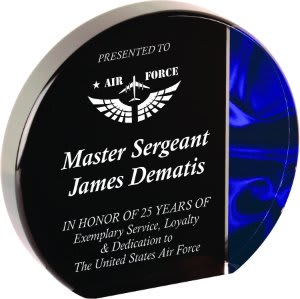 Round Velvet Acrylic Award