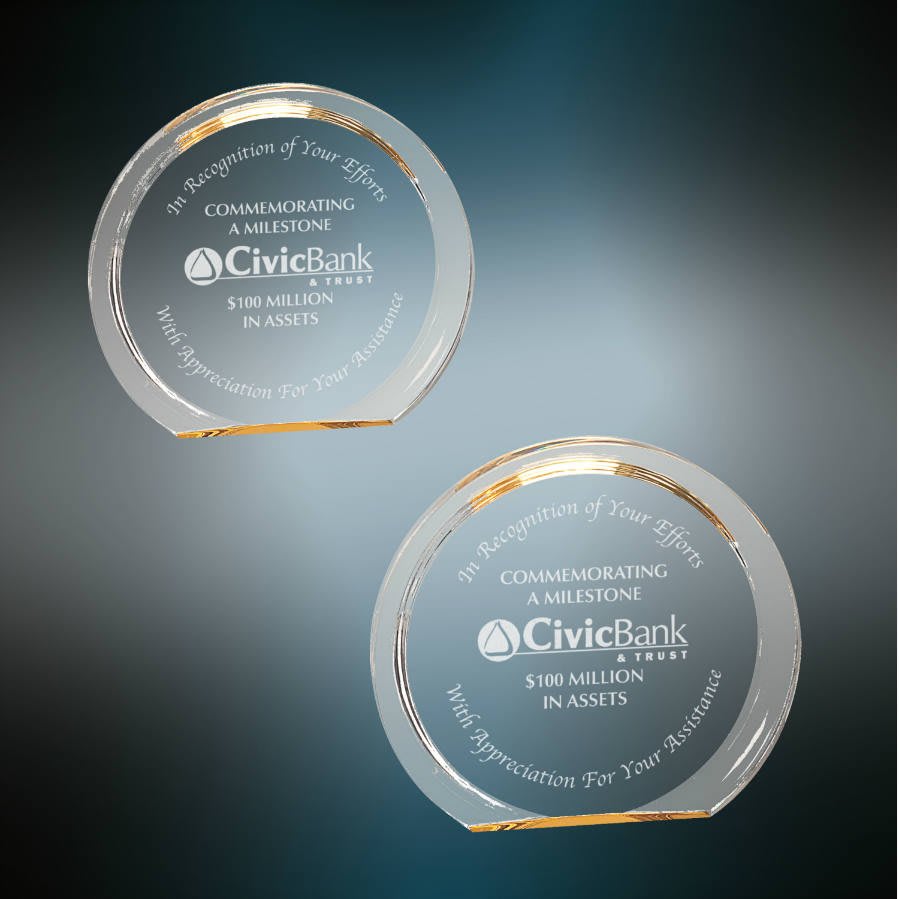 Self-Standing Halo Acrylic Award