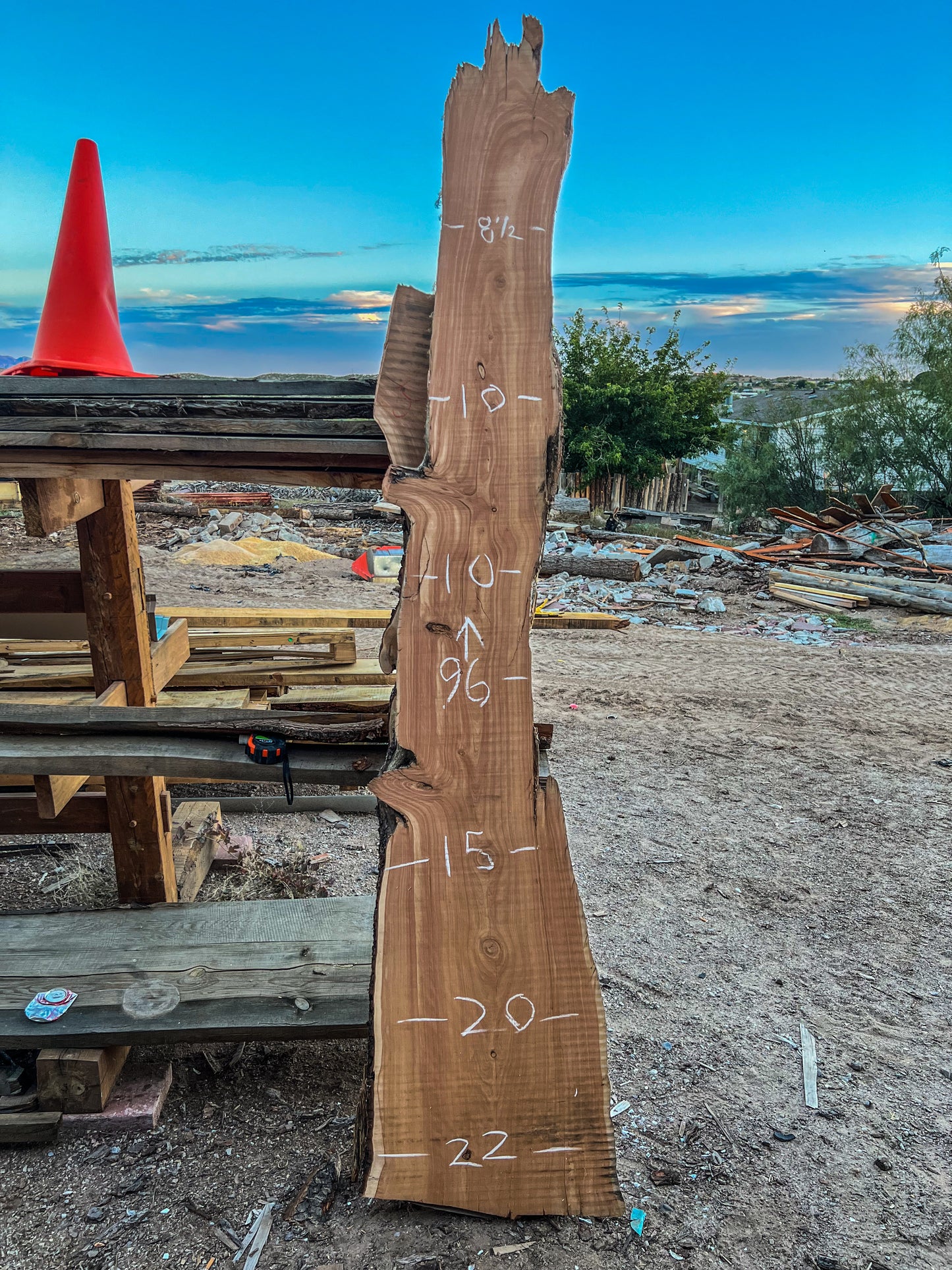 96” Live Edge Juniper Slab