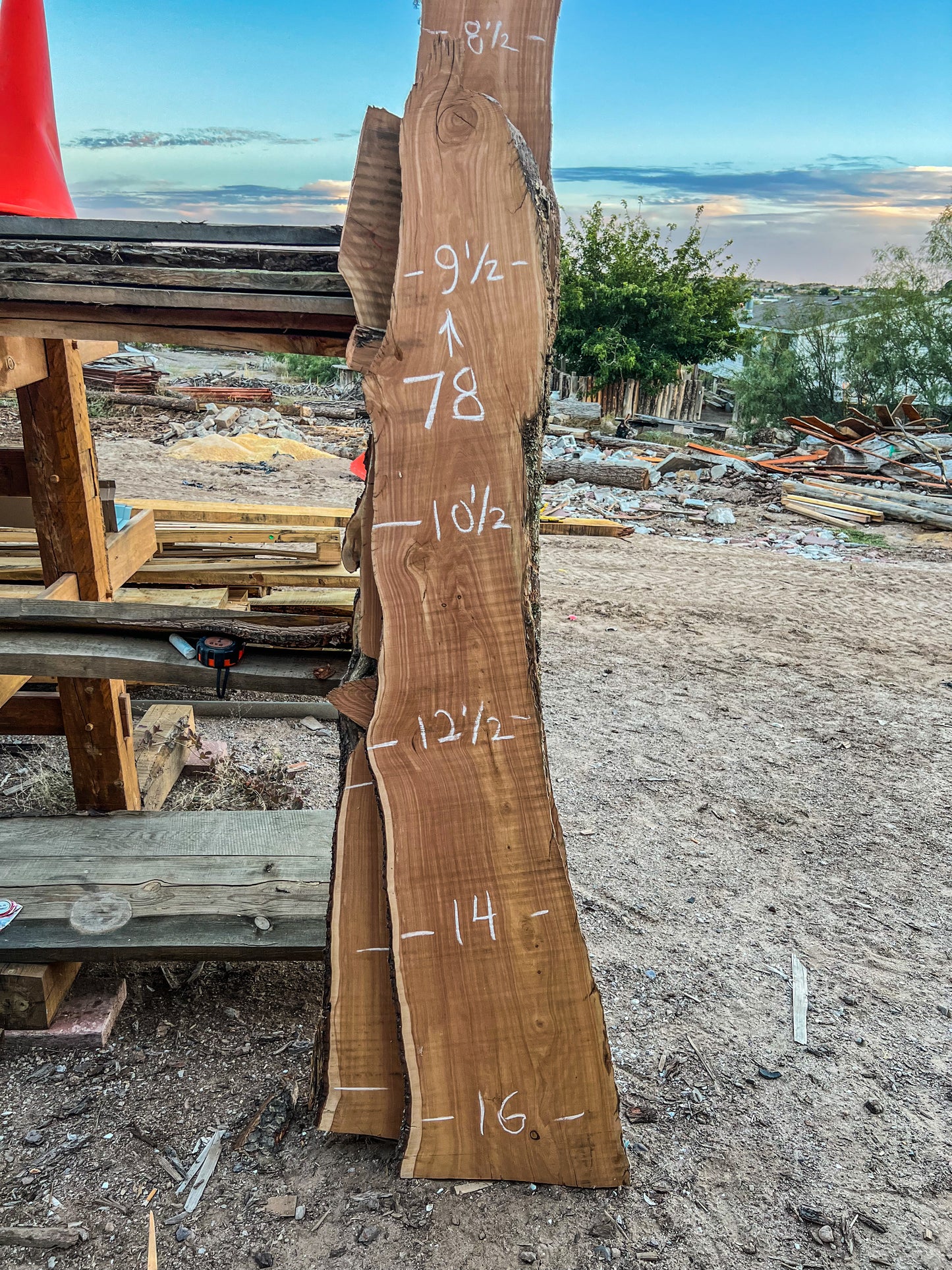 78” (A) Live Edge Juniper Slab