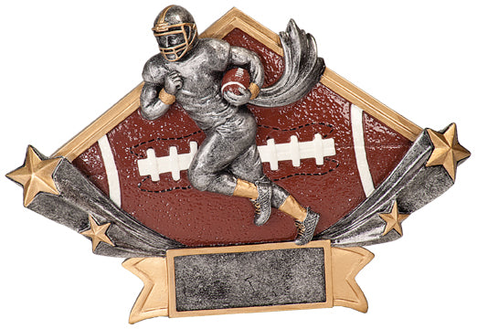 Football Diamond Star Resin Trophy