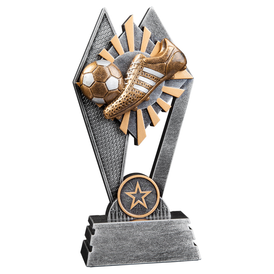 Soccer Sun Ray Resin Trophy