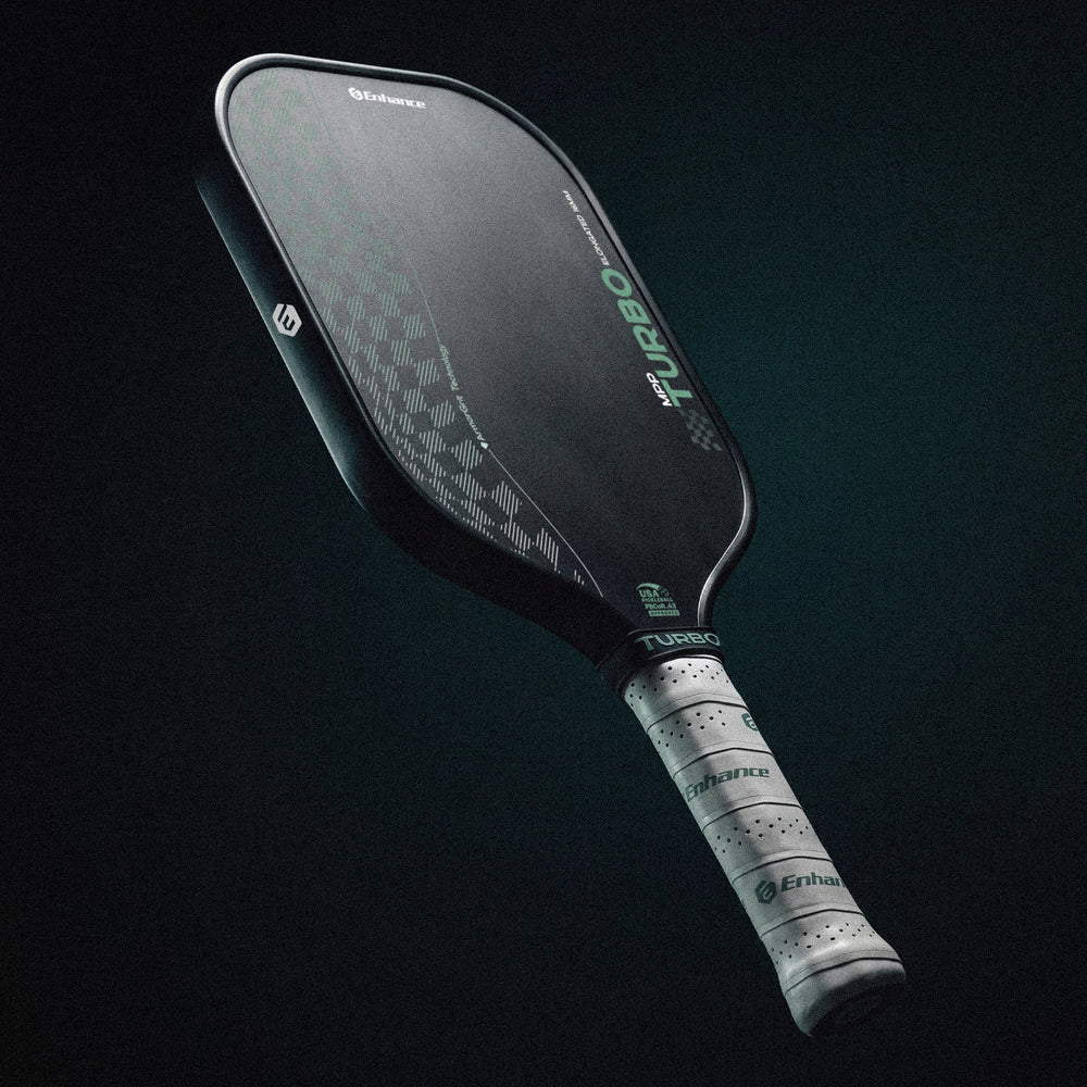 Enhance MPP Turbo ArmorGrit Elongated Pickleball Paddle Diagonal View