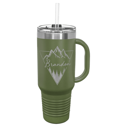 40 oz. Laser Engraved Travel Mug