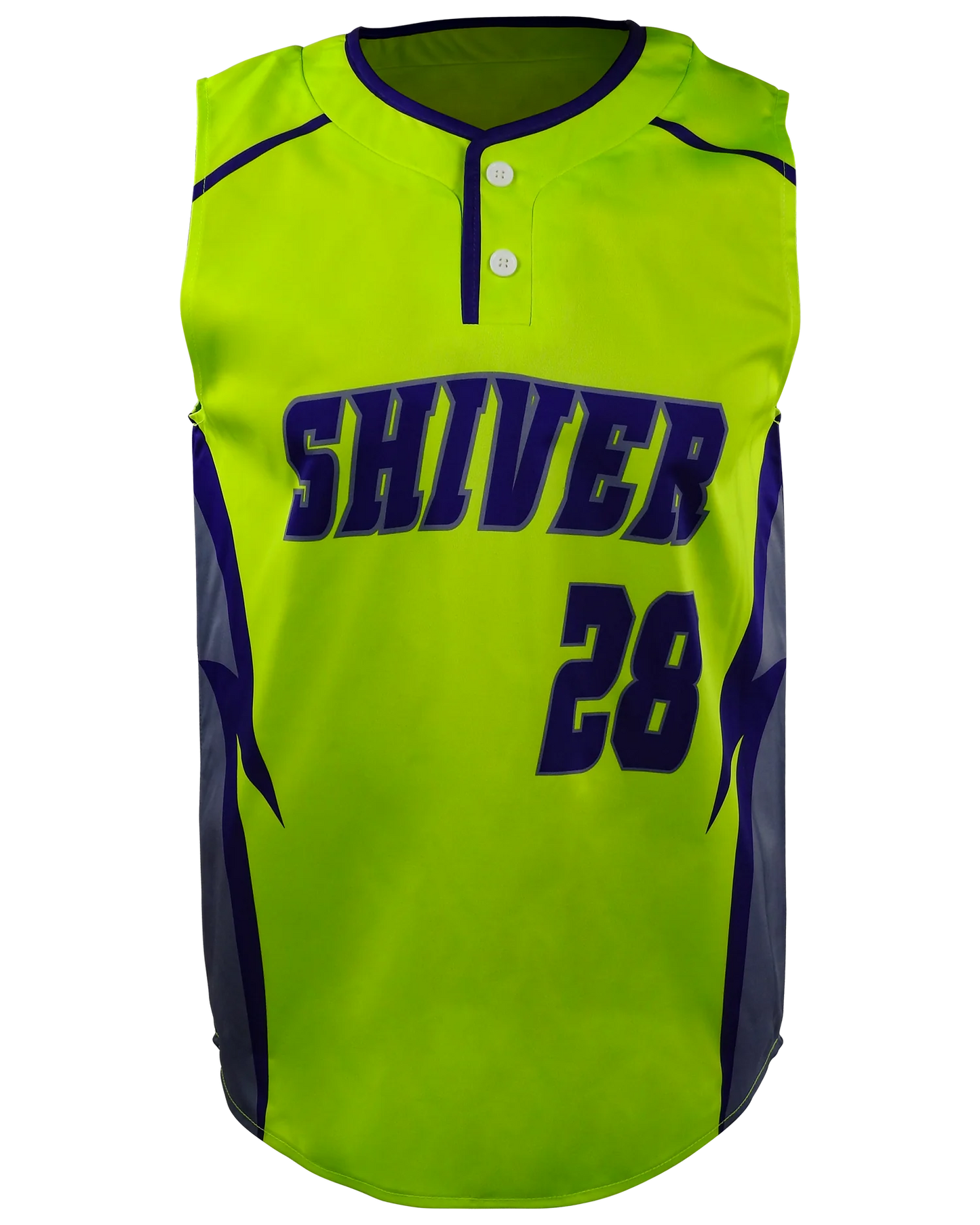 Sublimated Sleeveless 2-Button Baseball Jersey