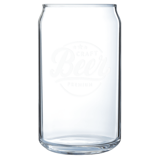 16 oz. Laser Engraved Can Glass