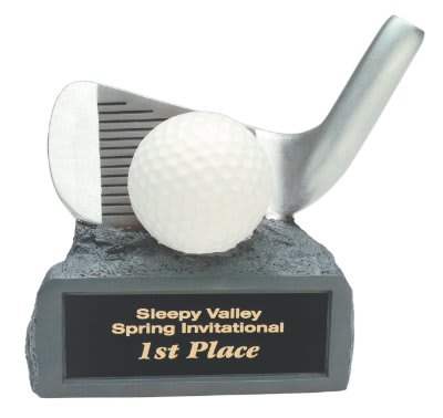 Golf Club Resin Trophy