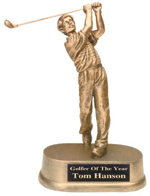 Golf Gold Figure Resin Trophy