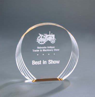 Round Ribbed Acrylic Award