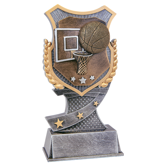 Basketball Shield Resin Trophy