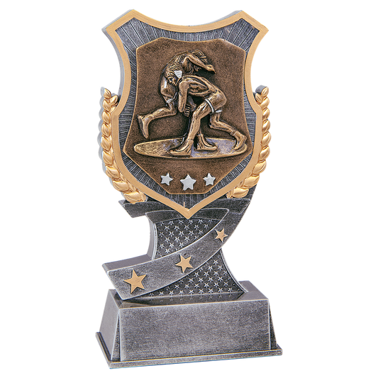 Wrestling Shield Resin Trophy