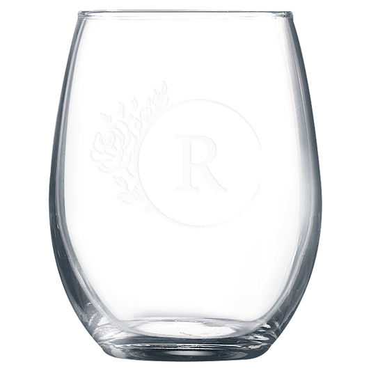 Laser Engraved Stemless Wine Glass