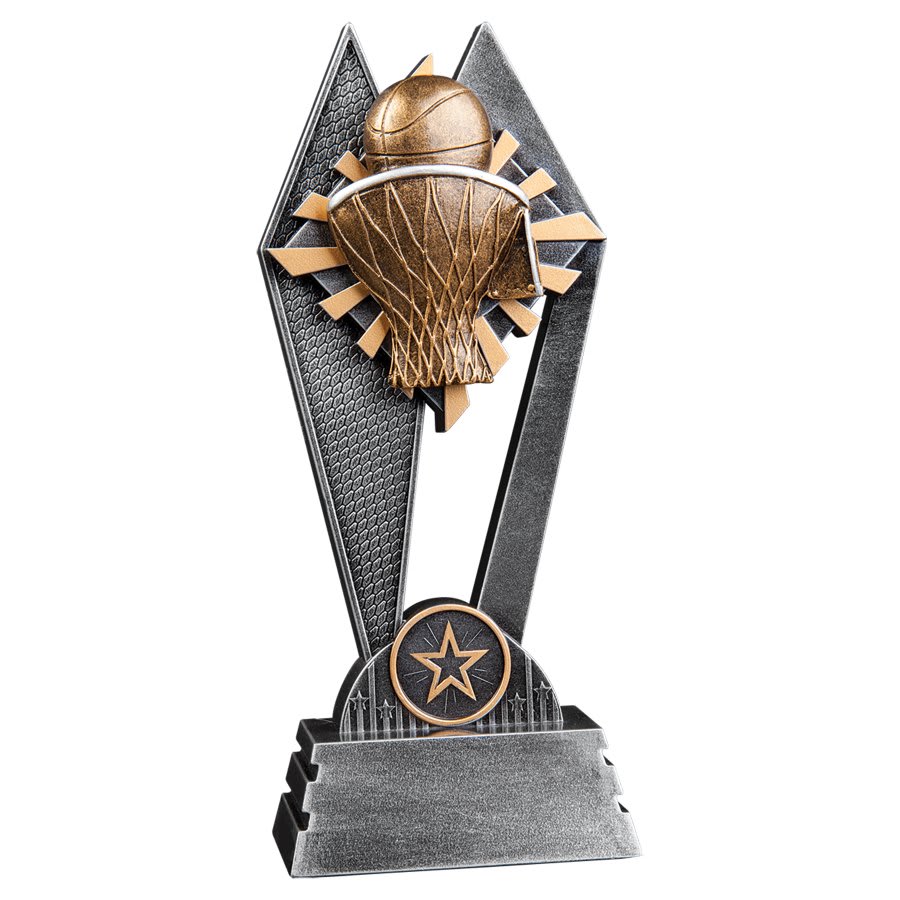 Basketball Sun Ray Resin Trophy