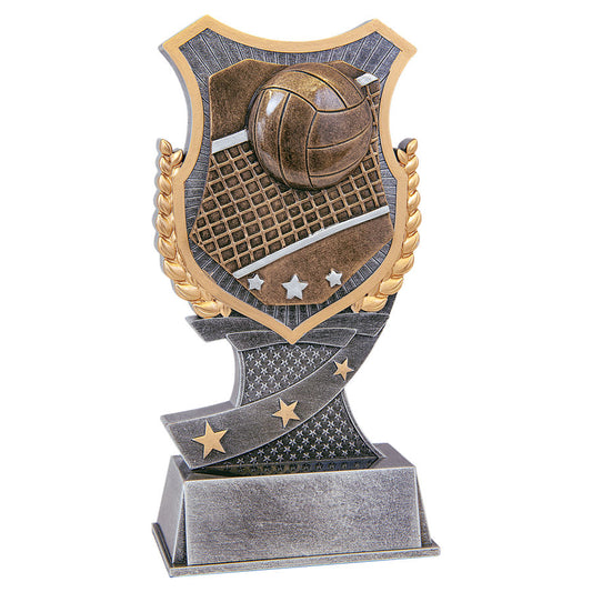 Volleyball Shield Resin Trophy