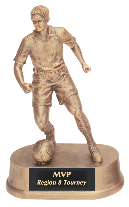 Soccer Gold Figure Resin Trophy