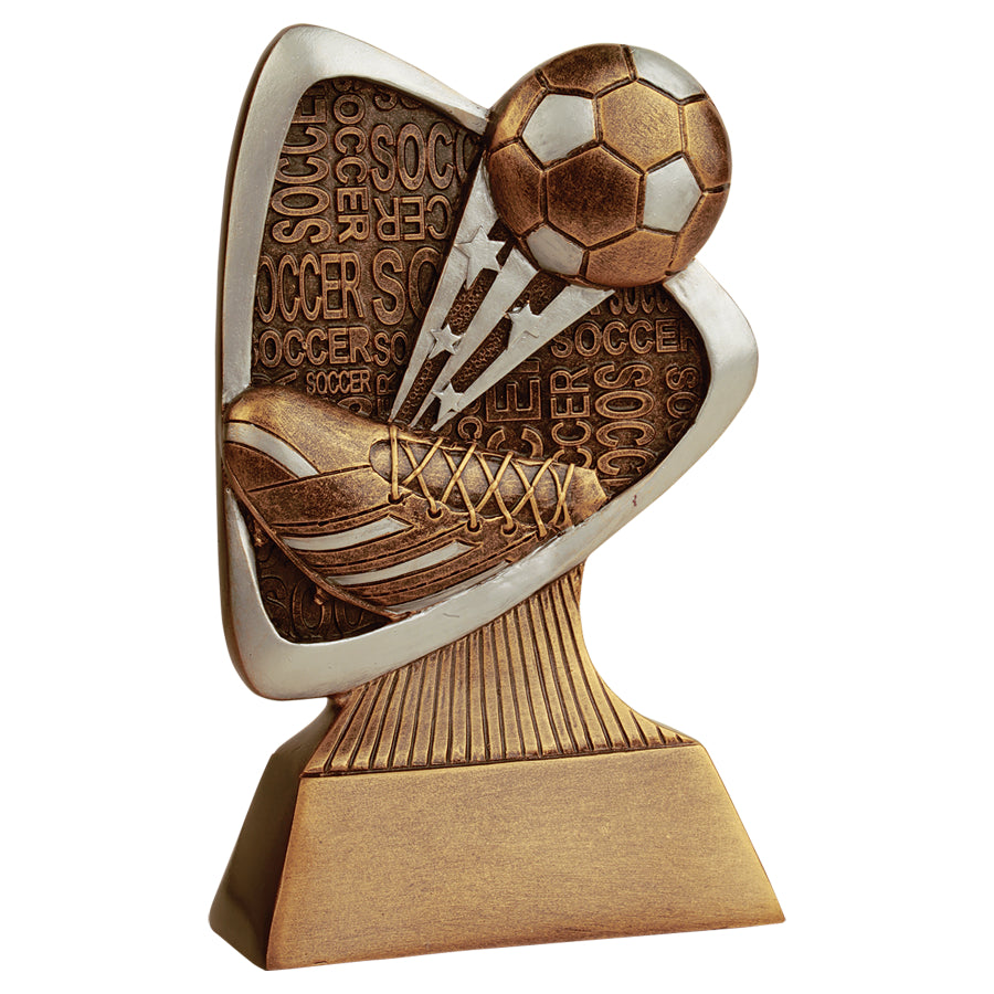 Soccer Triad Resin Trophy