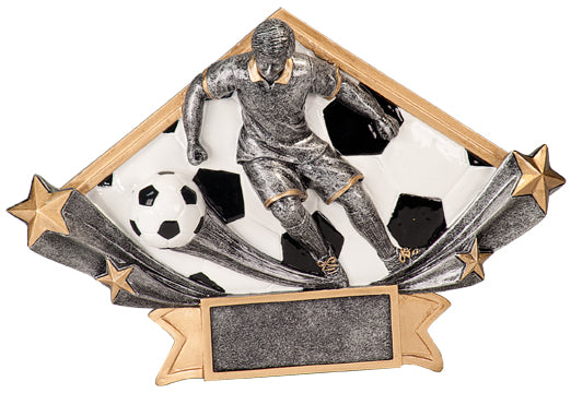Soccer Diamond Star Resin Trophy